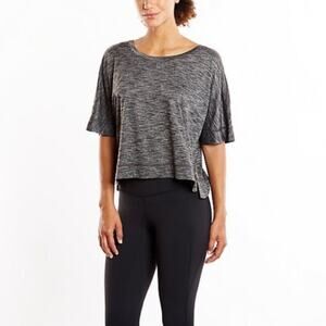Lucy short sleeve crop top gray S